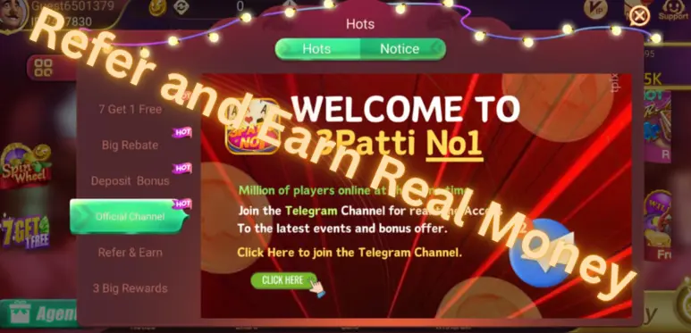 win amazing rewards and bonuses in 3 patti no 1